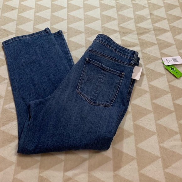 Prosperity Stitch Fix Straight Leg High Waisted Blue Jeans Size 32 - Picture 1 of 6